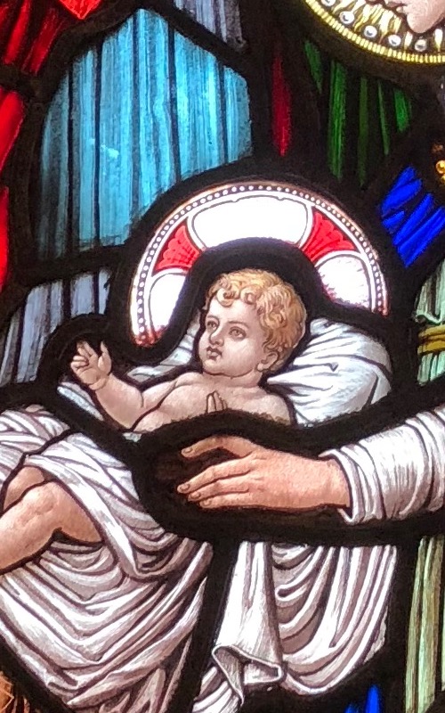 Stained Glass Image of a Child