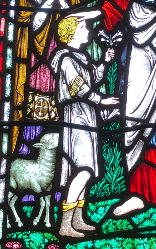 Stained Glass Image of a Youth